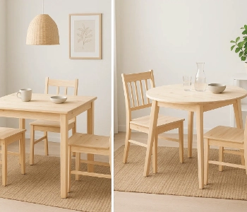 Runder oder eckiger Tisch – welcher Esstisch passt besser zur Wohnung?
