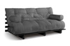 Schlafsofa 180x200 - Slim Basic Black - Pascall Futon Grau