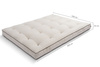 Matratze Futon 160x200 mit Wolle, Latex und Kokos - Pascall Comfort Wool Kedro Leinen