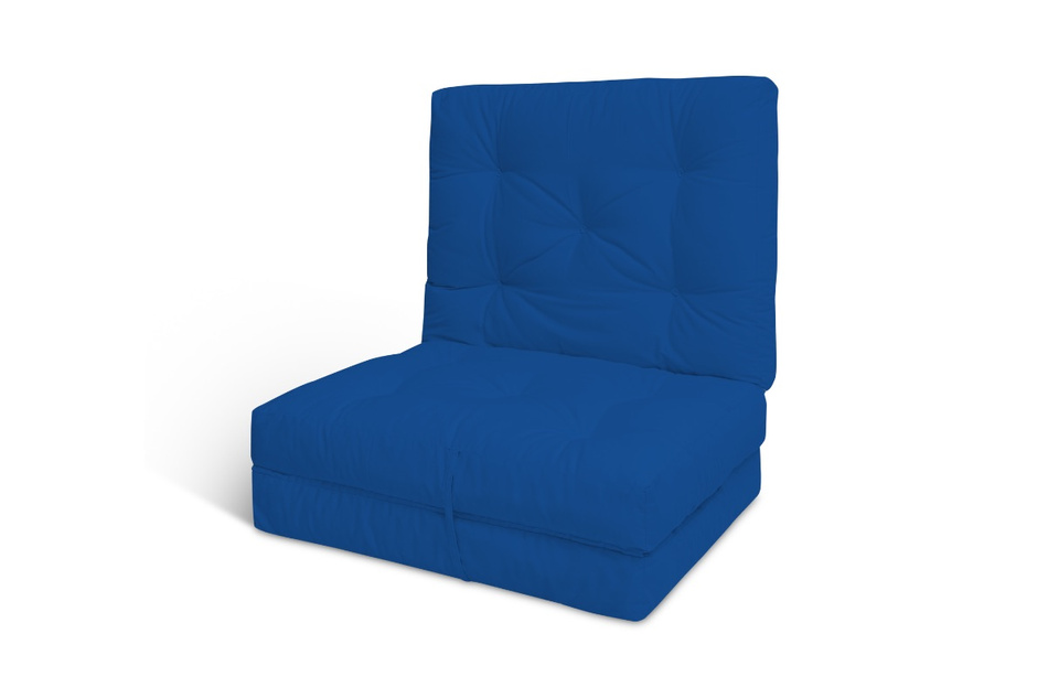 Klappmatratze Futon 90x200 mit Latex - Flex Latex - Pascall Blau