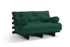 Schlafsofa 120x200 - Slim Basic Black - Pascall Futon Flaschengrün