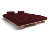 Schlafsofa 180x200 - Slim Exclusive Classic - Pascall Futon Bordeaux