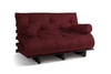 Schlafsofa 140x200 - Slim Comfort Black - Pascall Futon Bordeaux