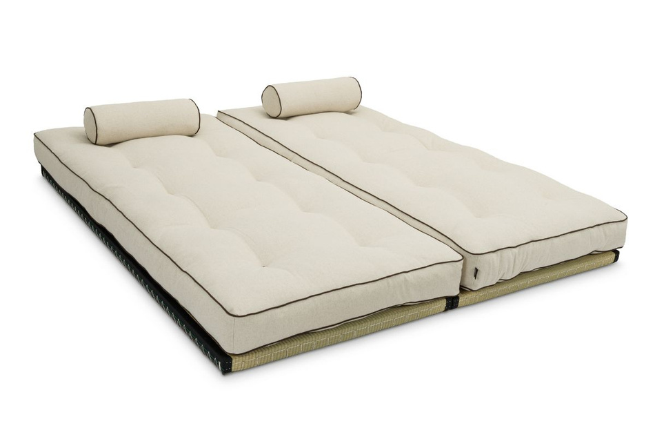 Ecksofa Tatami Medium Duo Coco Kedro 80x200 - Pascall Futon Leinen