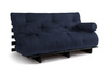 Schlafsofa 160x200 - Slim Comfort Black - Pascall Futon Marineblau