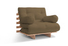 Ausziehbares Gartensofa 90x200 – Freedom Classic – Pascall Futon Marron Light