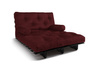 Schlafsofa 120x200 - Slim Comfort Black - Pascall Futon Bordeaux