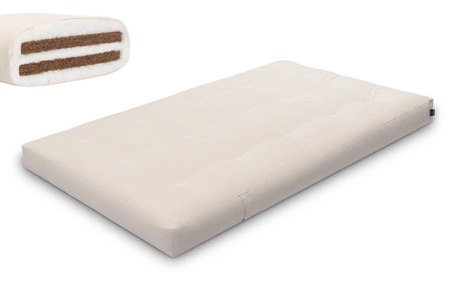 Ecru \ Baumwollvlies + 2x 3 cm Kokosschicht \ 120x200 cm