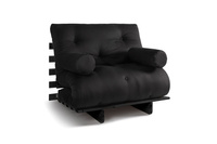 Schlafsofa 90x200 - Slim Exclusive Black - Pascall Futon Schwarz