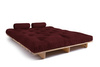 Schlafsofa 160x200 - Slim Basic Classic - Pascall Futon Bordeaux