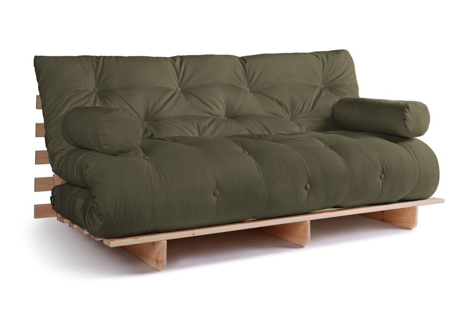 Schlafsofa 180x200 - Slim Comfort Classic - Pascall Futon Khaki