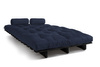 Schlafsofa 140x200 - Slim Basic Black - Pascall Futon Marineblau