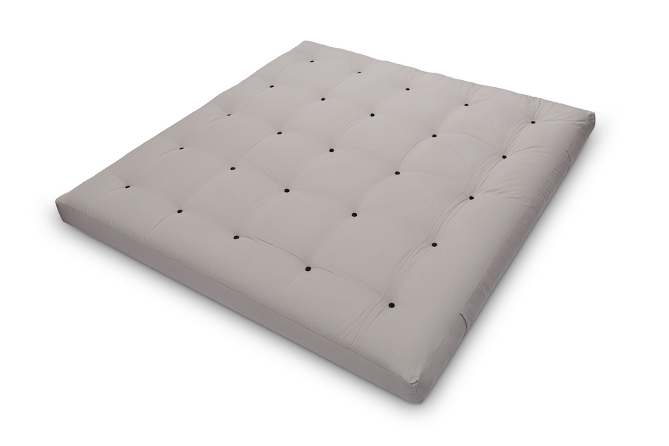 Matratze Futon 200x200 mit Wolle, Latex und Kokos - Pascall Comfort Wool Grau