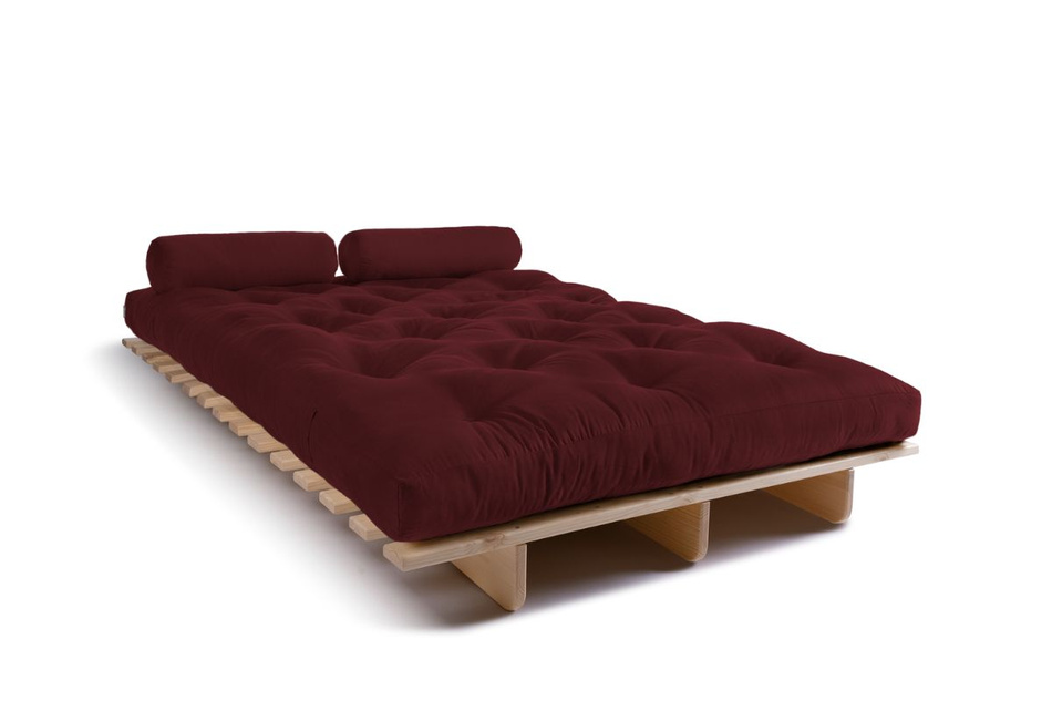 Schlafsofa 120x200 - Slim Comfort Classic - Pascall Futon Bordeaux