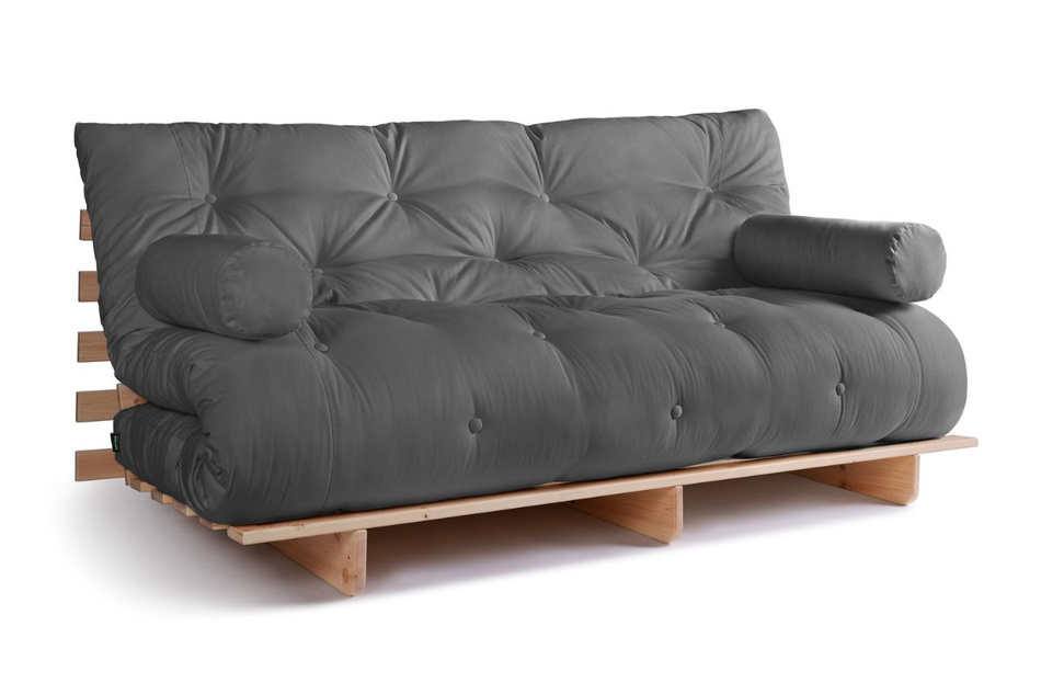Schlafsofa 180x200 - Slim Comfort Classic - Pascall Futon Grau