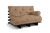 Schlafsofa 120x200 - Slim Comfort Black - Pascall Futon Beige