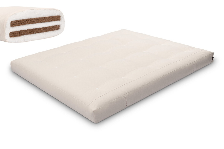 Matratze Futon 160x200 mit Kokos - Pascall Medium Duo Coco Ecru