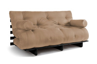 Schlafsofa 160x200 - Slim Comfort Black - Pascall Futon Beige