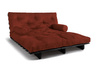 Schlafsofa 160x200 - Slim Basic Black - Pascall Futon Ziegelstein
