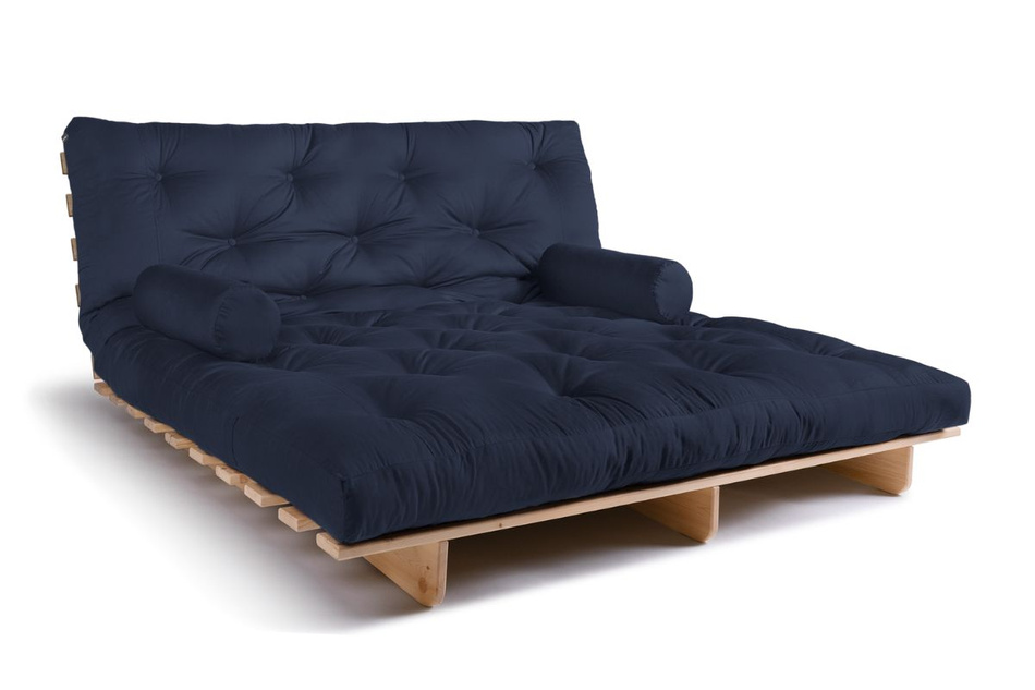 Schlafsofa 180x200 - Slim Comfort Classic - Pascall Futon Marineblau