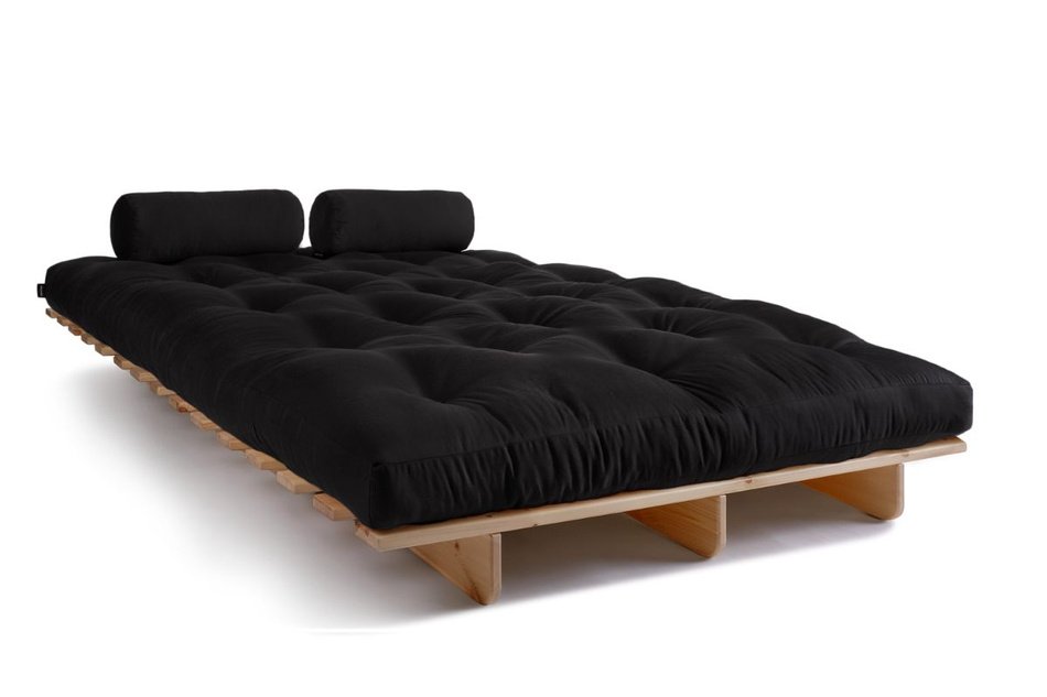 Schlafsofa 140x200 - Slim Comfort Classic - Pascall Futon Schwarz