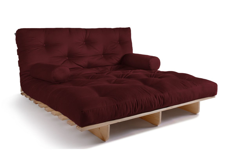 Schlafsofa 140x200 - Slim Comfort Classic - Pascall Futon Bordeaux