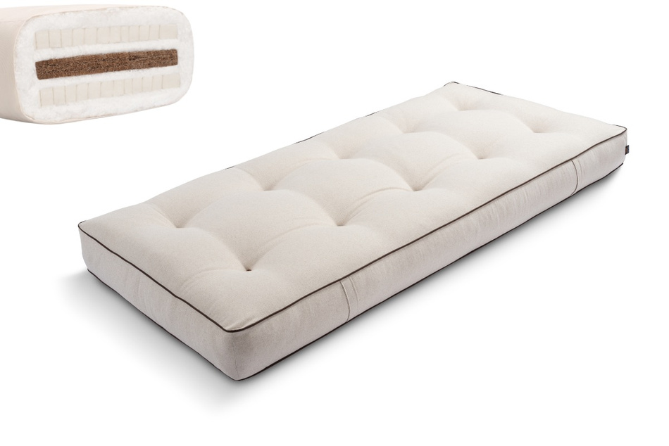 Matratze Futon 90x200 mit Latex-Kokos - Pascall Comfort Relax Kedro Leinen