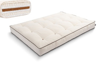 Matratze Futon 140x200 mit Wolle, Latex und Kokos - Pascall Comfort Wool Kedro Ecru