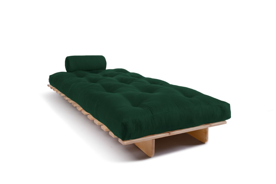 Schlafsofa 90x200 - Slim Comfort Classic - Pascall Futon Flaschengrün
