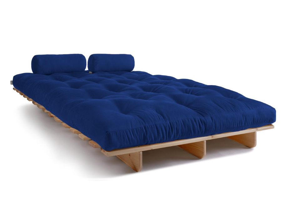 Schlafsofa 140x200 - Slim Exclusive Classic - Pascall Futon Blau