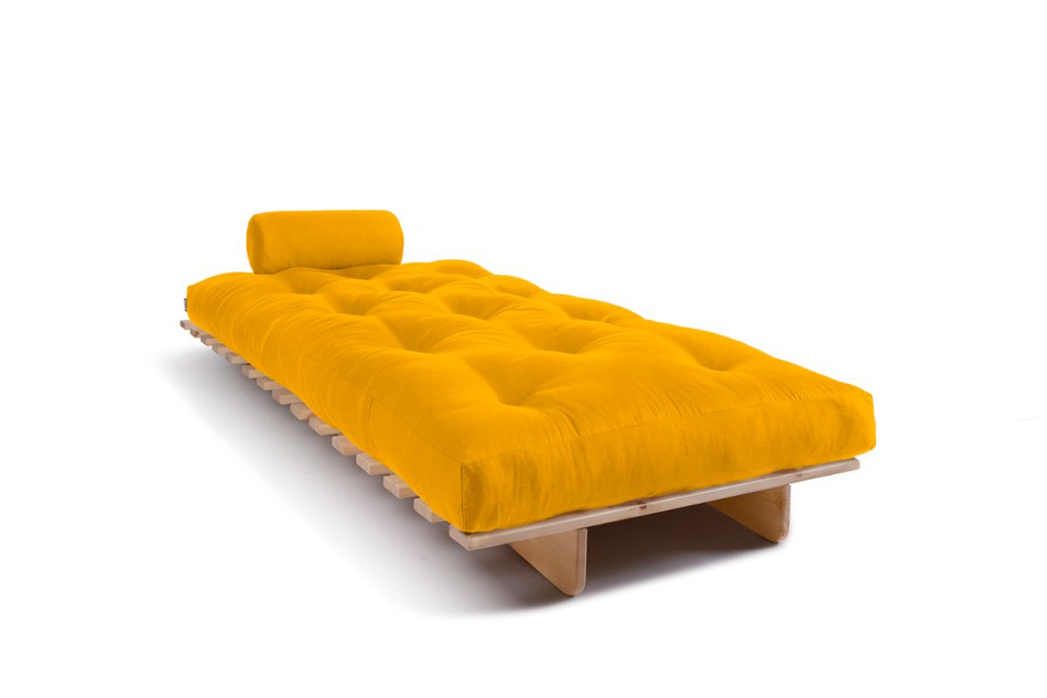 Schlafsofa 90x200 - Slim Comfort Classic - Pascall Futon Honig