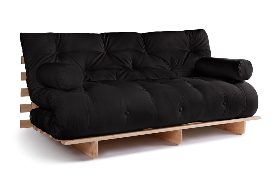 Schlafsofa 180x200 - Slim Basic Classic - Pascall Futon Schwarz