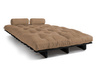 Schlafsofa 140x200 - Slim Comfort Black - Pascall Futon Beige