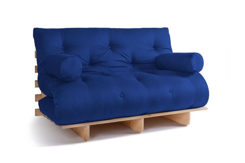 Schlafsofa 140x200 - Slim Comfort Classic - Pascall Futon Blau