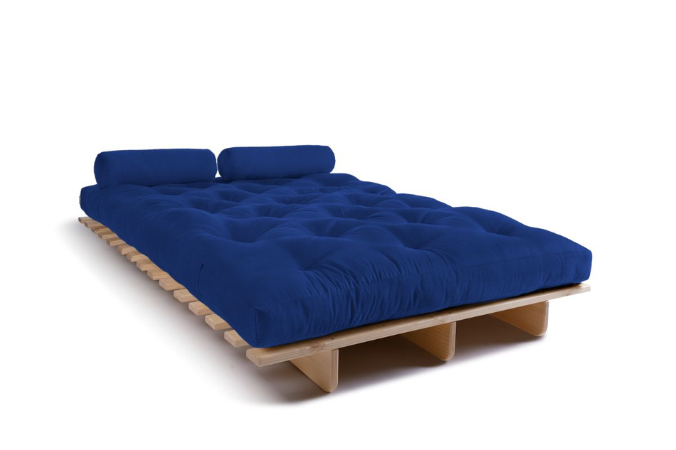 Schlafsofa 120x200 - Slim Comfort Classic - Pascall Futon Blau