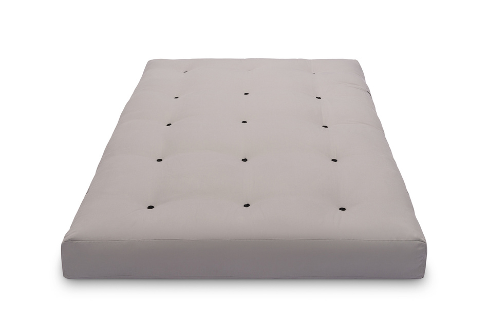 Matratze Futon 120x200 mit Wolle, Latex und Kokos - Pascall Comfort Wool Hard Grau