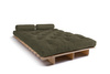 Schlafsofa 120x200 - Slim Exclusive Classic - Pascall Futon Khaki