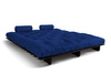 Schlafsofa 180x200 - Slim Exclusive Black - Pascall Futon Blau