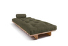 Schlafsofa 90x200 - Slim Exclusive Classic - Pascall Futon Khaki