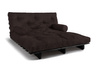 Schlafsofa 160x200 - Slim Basic Black - Pascall Futon Braun