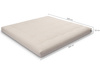 Matratze Futon 200x200 mit Wolle, Latex und Kokos - Pascall Comfort Wool Ecru