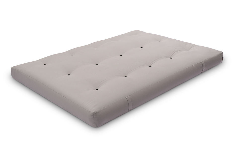 Matratze Futon 140x200 mit Wolle, Latex und Kokos - Pascall Comfort Wool Grau