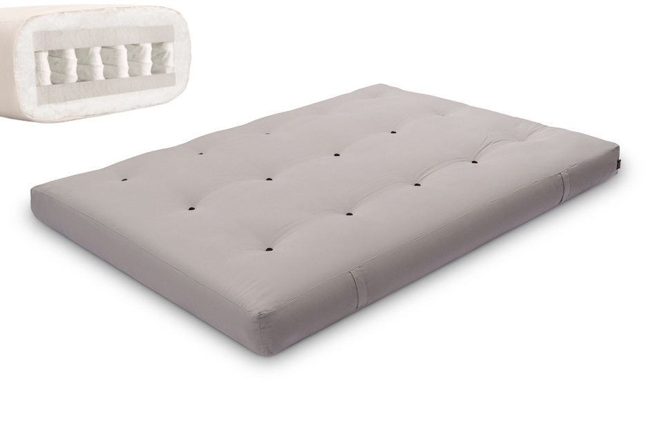 Matratze Futon 140x200 - Pascall Hybrid Pocket H3 Grau