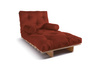 Schlafsofa 90x200 - Slim Exclusive Classic - Pascall Futon Ziegelstein