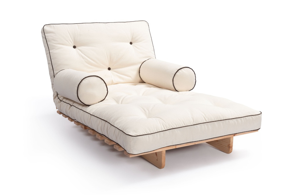 Schlafsofa 90x200 - Slim Exclusive Kedro Classic - Pascall Futon Ecru