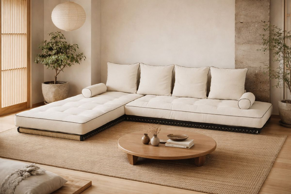 Ecksofa Tatami Medium Latex Kedro 100x200 - Pascall Futon Ecru
