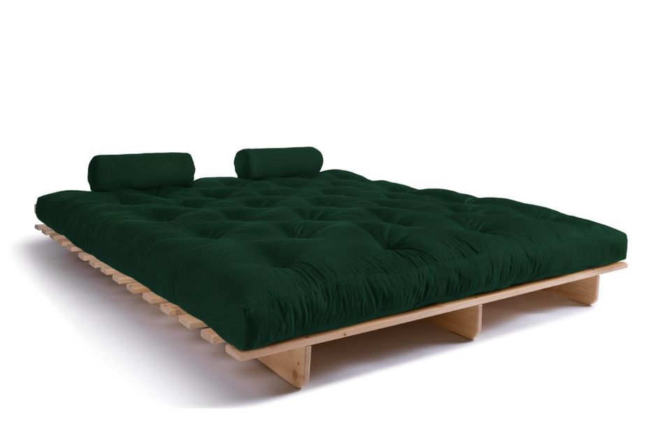 Schlafsofa 180x200 - Slim Basic Classic - Pascall Futon Flaschengrün