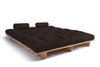 Schlafsofa 180x200 - Slim Exclusive Classic - Pascall Futon Braun