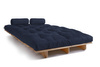 Schlafsofa 140x200 - Slim Exclusive Classic - Pascall Futon Marineblau