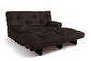 Schlafsofa 140x200 - Slim Basic Black - Pascall Futon Braun